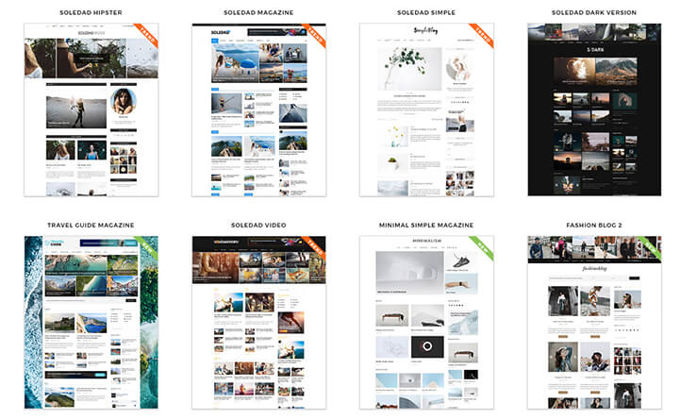 Soledad theme demo sites