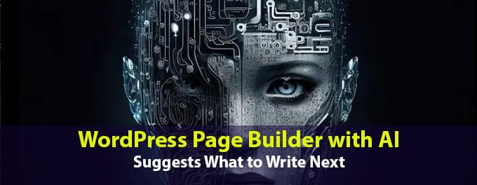 Page Builder that Suggests What to Write Next