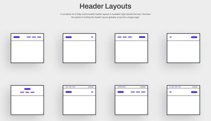 Phlox Theme review Header Layouts