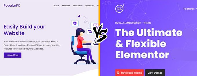 PopularFX vs Royal Elementor PopularFX vs Royal Elementor