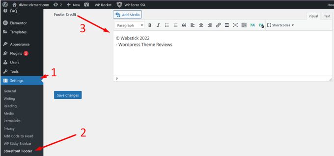 Remove Built with Storefront & Woocommerce plugin settings Remove Built with Storefront & Woocommerce plugin settings