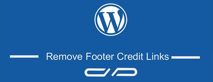 Remove Powered by WordPress from footer Remove Powered by WordPress