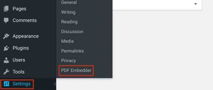 PDF Embedder WordPress settings PDF Embedder WordPress settings