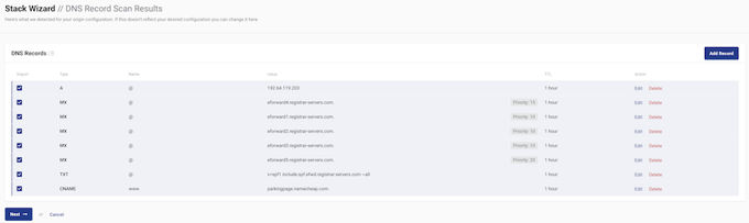 Stackpath scan DNS records