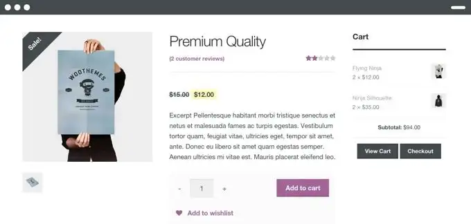 Storefront shop layout example