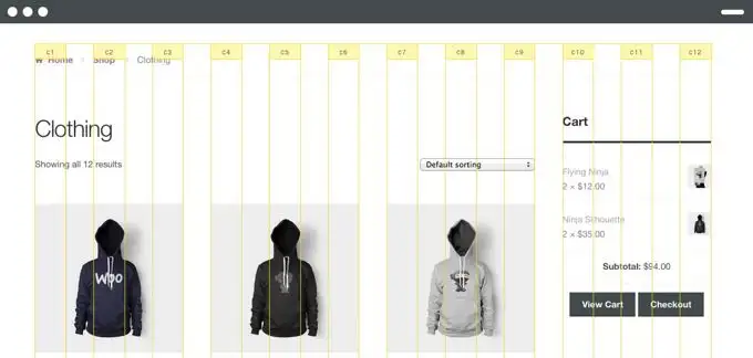 Second example of Storefront shop layout