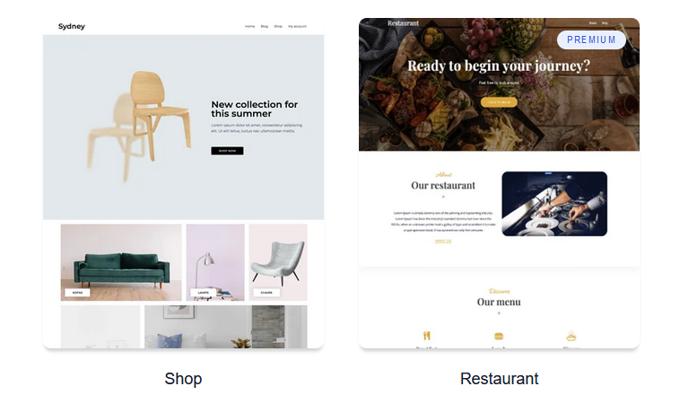 Sydney theme shop demo examples