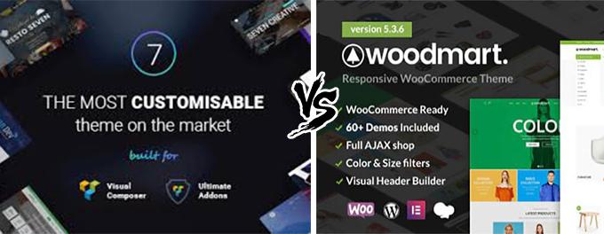The-7 Theme vs Woodmart comparison The-7 Theme vs Woodmart