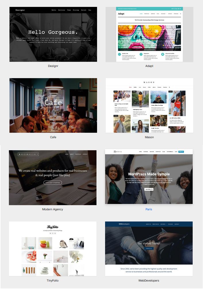Total theme demo sites