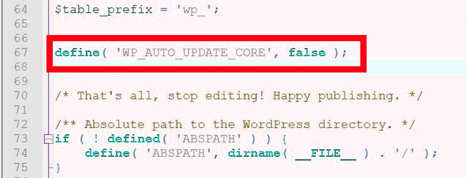 Turn Off WordPress Auto-Update Code snippets Turn Off WordPress Auto-Update Code snippets