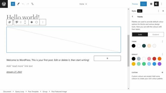 Twenty Twenty-Two theme Colors Twenty Twenty-Two theme Colors