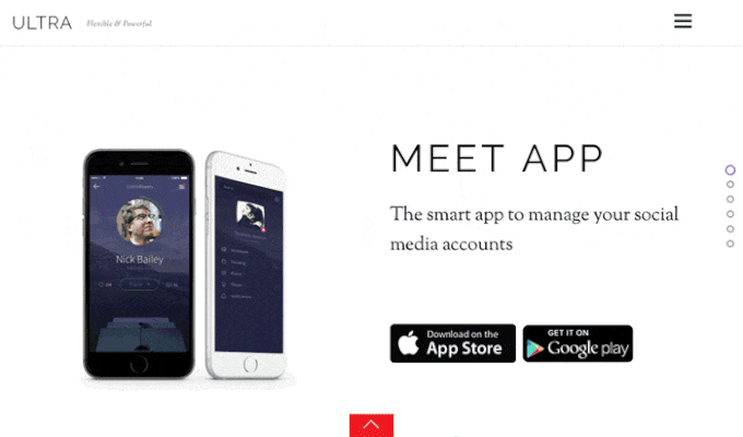 Ultra review Section scrolling Ultra Theme review Section scrolling