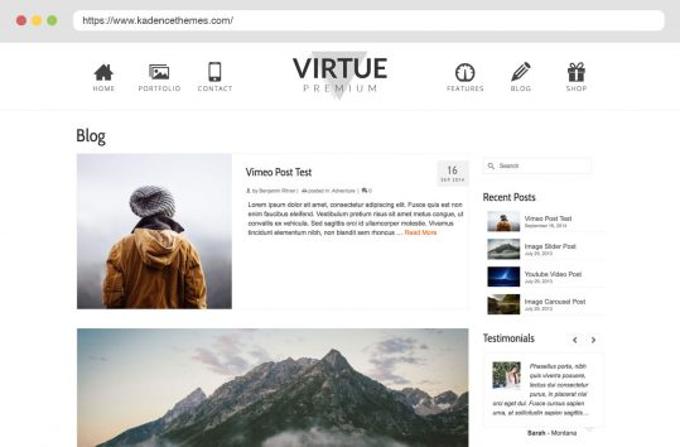 Blog Layouts in Virtue Theme
