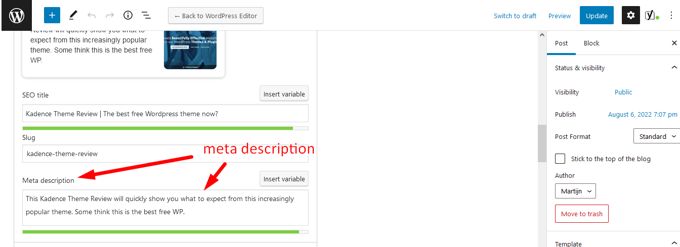 What is a tagline WordPress meta description What is a tagline WordPress meta description