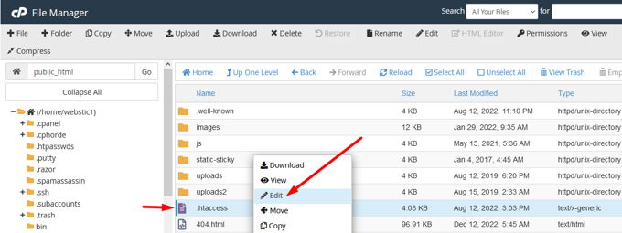 How find .htaccess file Cpanel filemanager Where is my .htaccess file Cpanel filemanager