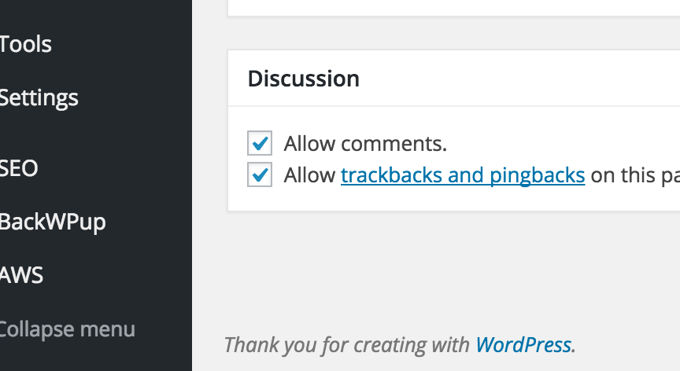wordpress backend footer text wordpress backend footer text