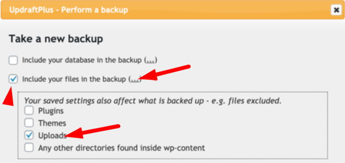 Wordpress download media library Plugin UpdraftPlus Wordpress download media library Plugin UpdraftPlus