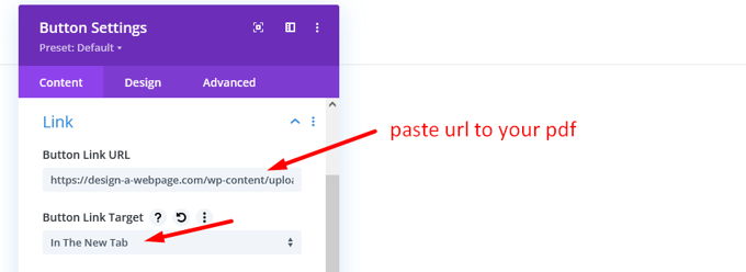 WordPress link to PDF Divi Button WordPress link to PDF Divi Button
