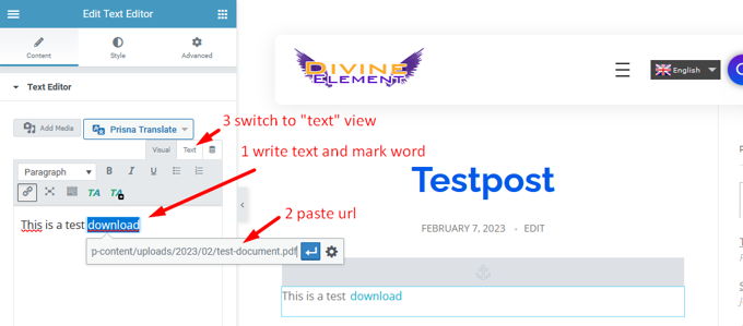 WordPress link to PDF Elementor WordPress link to PDF Elementor
