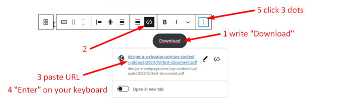WordPress link to PDF Gutenberg Button WordPress link to PDF Gutenberg Button