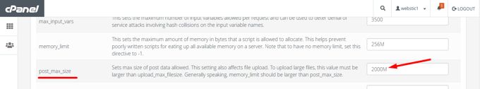 WordPress Max Upload Size Cpanel MultiPHP INI Editor edit size WordPress Max Upload Size Cpanel MultiPHP INI Editor edit size