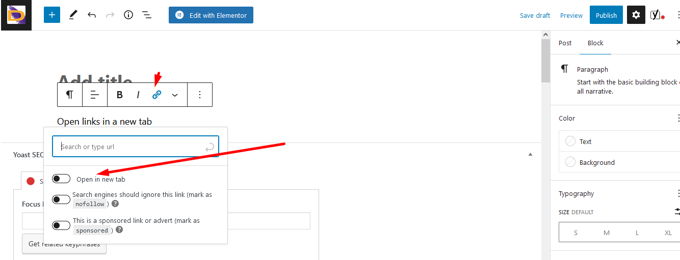 WordPress open link in new tab Gutenberg WordPress open link in new tab Gutenberg