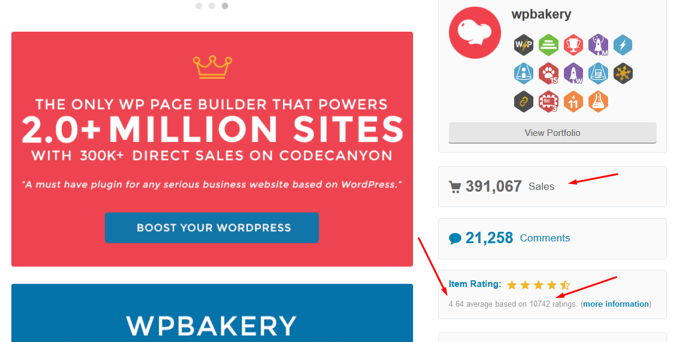 WP Bakery PageBuilder rating WP Bakery PageBuilder rating