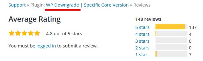 WP-Downgrade ratings WP-Downgrade ratings