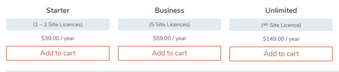 WP-Optimize Premium pricing
