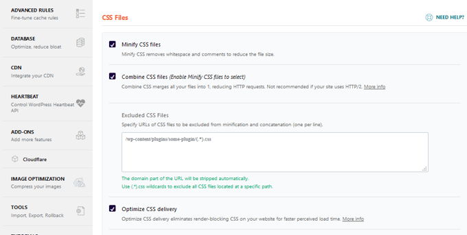WP-Rocket review optimize files