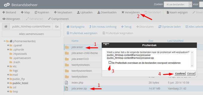 Remove Wordpress theme Remove Wordpress theme