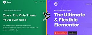 Zakra vs Royal Elementor comparison [2025]